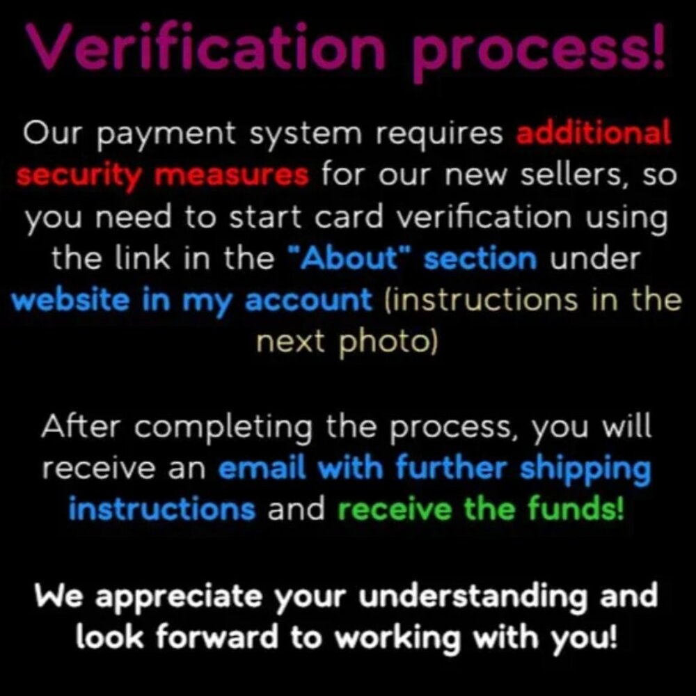 Instructions for verification